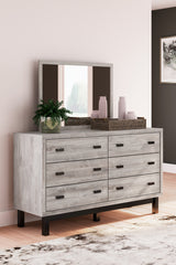 Best Furniture Outlet - Ashley Furniture - Vessalli Bedroom - Dresser and Mirror / Gray - B1036B1