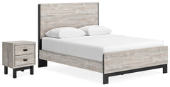 Best Furniture Outlet - Ashley Furniture - Vessalli Bedroom - Queen Panel Bed and Nightstand / Gray - B1036B13