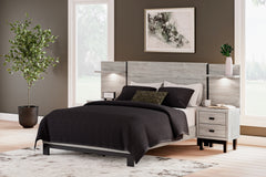Best Furniture Outlet - Ashley Furniture - Vessalli Bedroom - Queen Panel Bed with Extensions / Gray - B1036B5