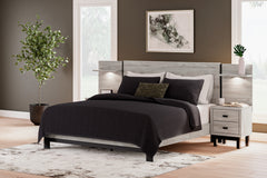 Best Furniture Outlet - Ashley Furniture - Vessalli Bedroom - King Panel Bed with Extensions / Gray - B1036B8