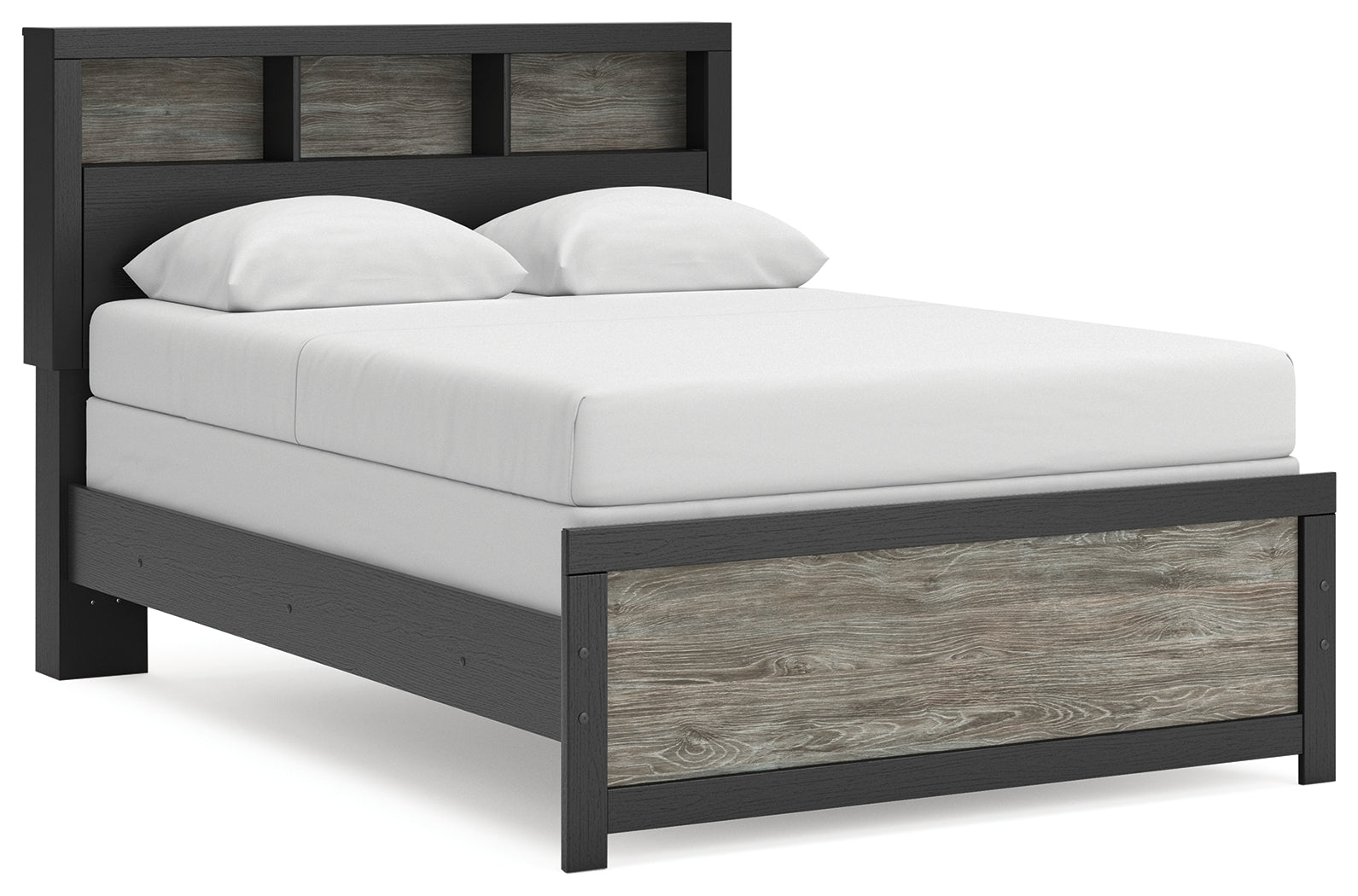 Best Furniture Outlet - Ashley Furniture - Broachmyn Bedroom - Full Bookcase Bed / Black/Gray - PCB1118B13