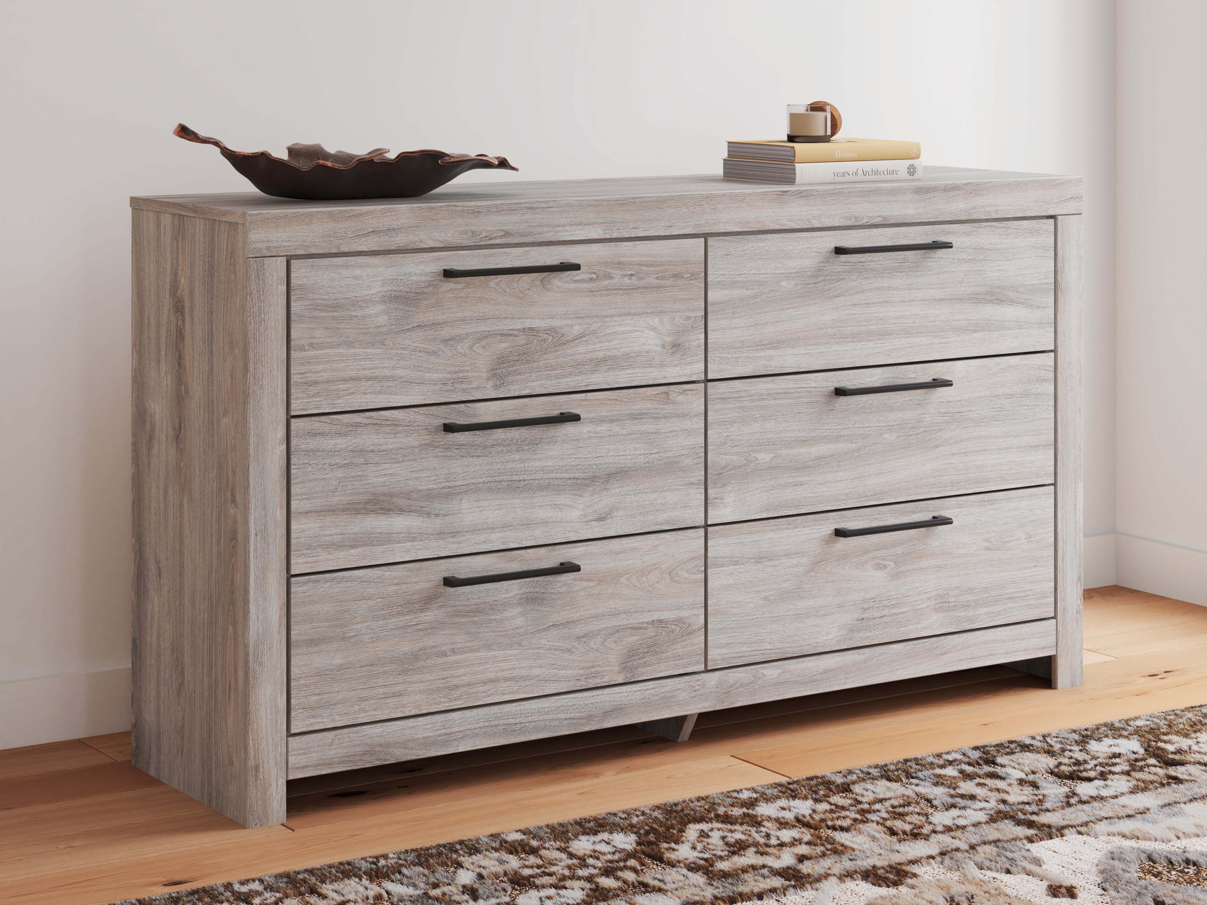 Best Furniture Outlet - Ashley Furniture - Broachmyn Bedroom - Six Drawer Dresser / Gray - PCB1120-31