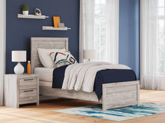 Best Furniture Outlet - Ashley Furniture - Broachmyn Bedroom - Twin Panel Bed / Gray - PCB1120B8