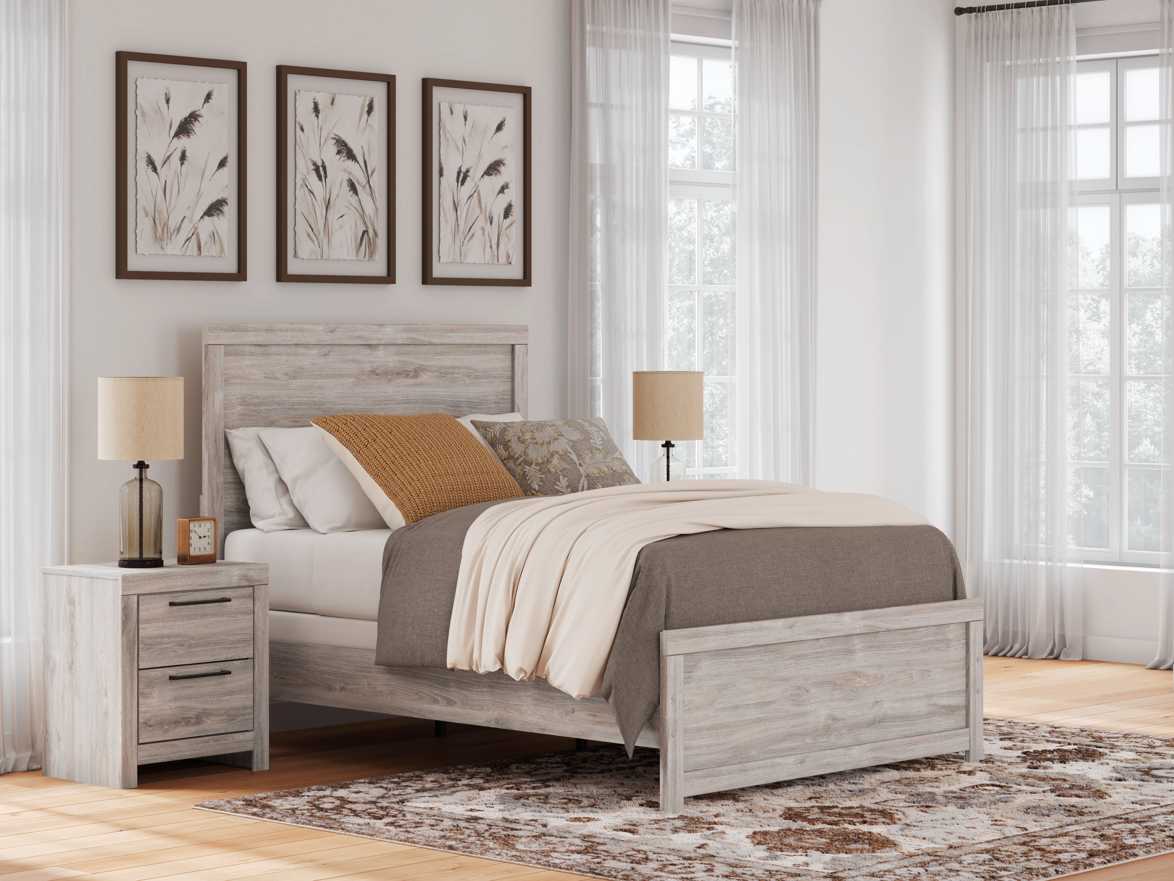 Best Furniture Outlet - Ashley Furniture - Broachmyn Bedroom - Full Panel Bed / Gray - PCB1120B9