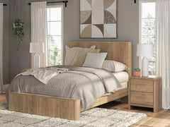 Best Furniture Outlet - Ashley Furniture - Gramburg Bedroom - Queen Panel Bed / Warm Natural Brown - PCB1121B4