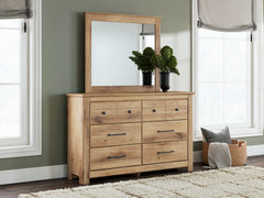 Best Furniture Outlet - Ashley Furniture - Makidern Bedroom - Dresser and Mirror / Tan - PCB1170B1