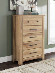 Best Furniture Outlet - Ashley Furniture - Makidern Bedroom - Five Drawer Chest / Tan - PCB1170-46