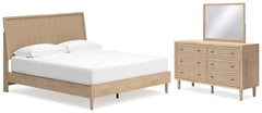 Best Furniture Outlet - Ashley Furniture - Cielden Bedroom - King Panel Bed, Dresser and Mirror / Two-tone - B1199B11