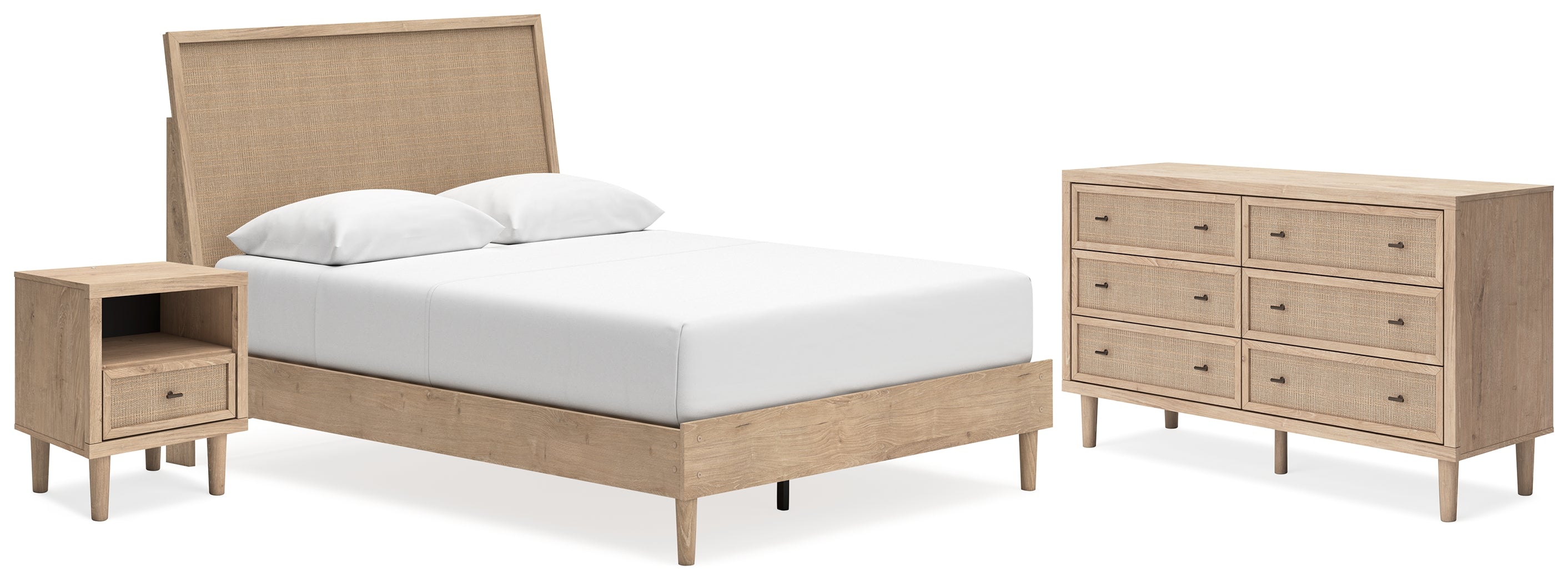 Best Furniture Outlet - Ashley Furniture - Cielden Bedroom - Queen Panel Bed, Dresser and Nightstand / Two-tone - B1199B12