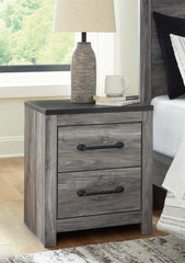 Best Furniture Outlet - Ashley Furniture - Bronyan Bedroom - Two Drawer Night Stand / Dark Gray - B1290-92