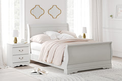 Best Furniture Outlet - Ashley Furniture - Anarasia Bedroom - Full Sleigh Bed / White - B129B2