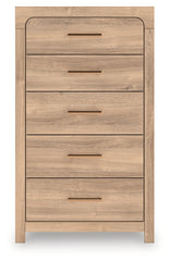 Best Furniture Outlet - Ashley Furniture - Kinlanni Bedroom - Five Drawer Chest / Tan - PCB1360-46