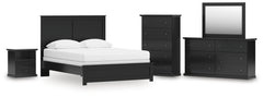 Best Furniture Outlet - Ashley Furniture - Maribel Bedroom - Queen Panel Bed, Dresser, Mirror, Chest and Nightstand / Black - B138B75