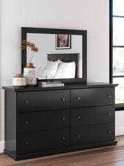 Best Furniture Outlet - Ashley Furniture - Maribel Bedroom - Dresser and Mirror / Black - B138B50