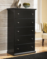 Best Furniture Outlet - Ashley Furniture - Maribel Bedroom - King Panel Bed / Black - B138B57