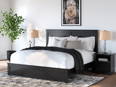 Best Furniture Outlet - Ashley Furniture - Maribel Bedroom - King Panel Bed / Black - B138B57