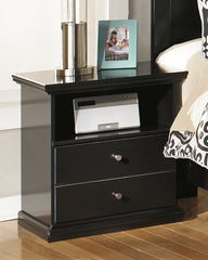 Best Furniture Outlet - Ashley Furniture - Maribel Bedroom - One Drawer Night Stand / Black - B138-91