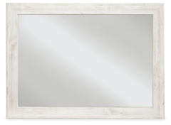 Best Furniture Outlet - Ashley Furniture - Paxberry Bedroom - Bedroom Mirror / Whitewash - B181-36