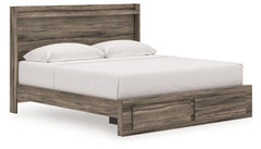 Best Furniture Outlet - Ashley Furniture - Elbrim Bedroom - King Panel Storage Bed / Brown - PCB2005B7