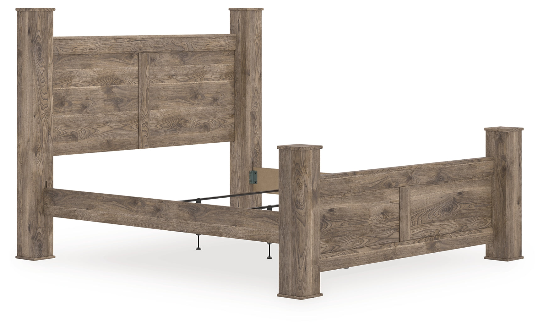Best Furniture Outlet - Ashley Furniture - Rusticott Bedroom - King Poster Bed / Brown - PCB2260B7