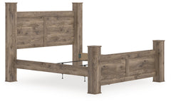 Best Furniture Outlet - Ashley Furniture - Rusticott Bedroom - King Poster Bed / Brown - PCB2260B7