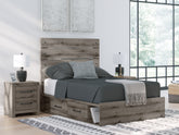 Best Furniture Outlet - Ashley Furniture - Graystorm Bedroom - King Panel Bed / Brown Gray - PCB2405B8