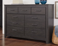 Best Furniture Outlet - Ashley Furniture - Brinxton Bedroom - Seven Drawer Dresser / Charcoal - B249-31