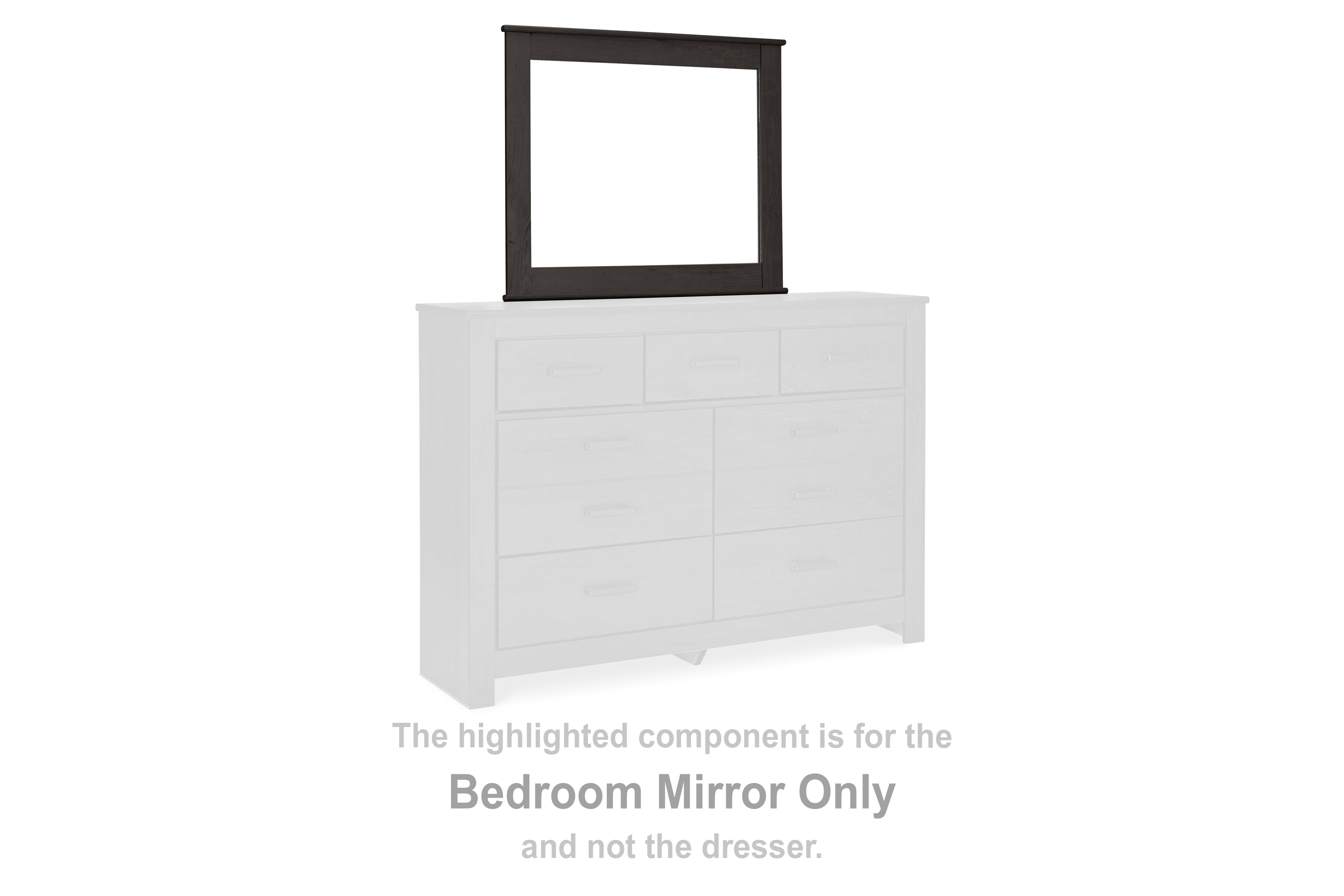Best Furniture Outlet - Ashley Furniture - Brinxton Bedroom - Bedroom Mirror / Charcoal - B249-36