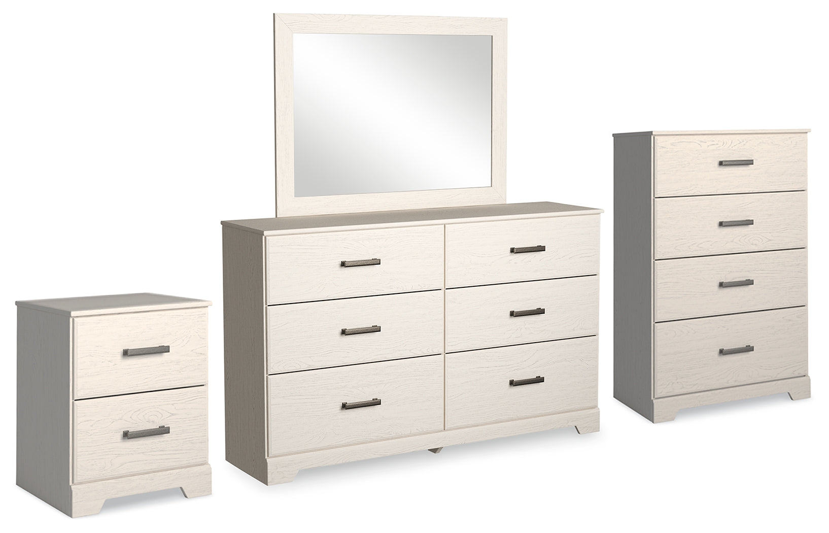 Best Furniture Outlet - Ashley Furniture - Stelsie Bedroom - Dresser, Mirror, Chest and Nightstand / White - B2588B15