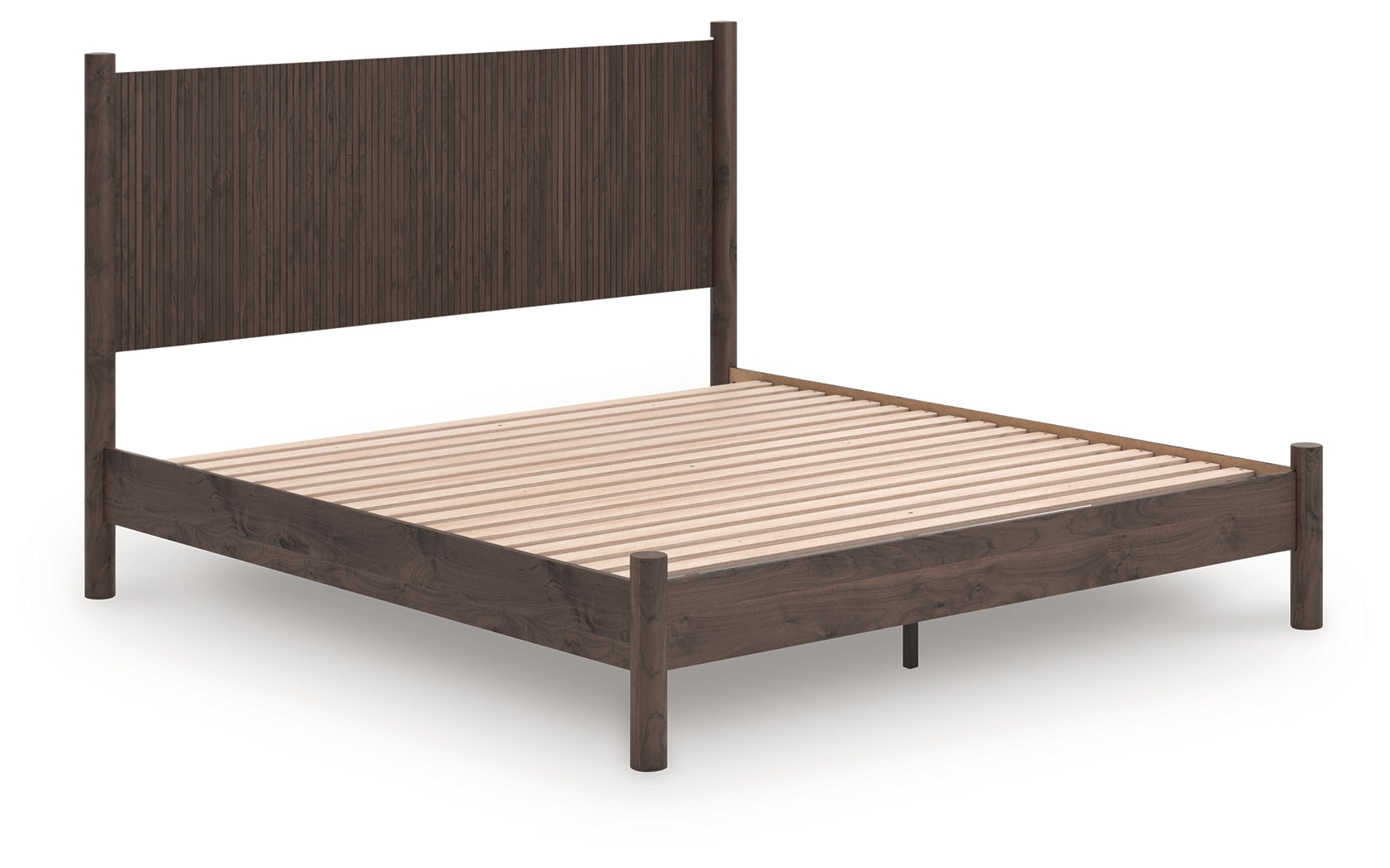 Best Furniture Outlet - Ashley Furniture - Pamytta Bedroom - King Panel Platform Bed / Brown - PCB2614B27
