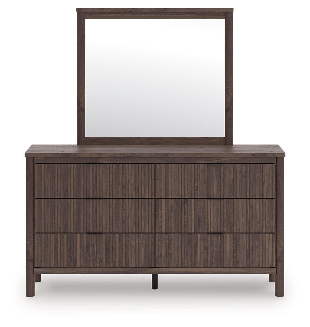Best Furniture Outlet - Ashley Furniture - Pamytta Bedroom - Dresser and Mirror / Brown - PCB2614B1
