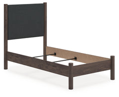 Best Furniture Outlet - Ashley Furniture - Pamytta Bedroom - Twin Upholstered Panel Bed / Brown - PCB2614B20