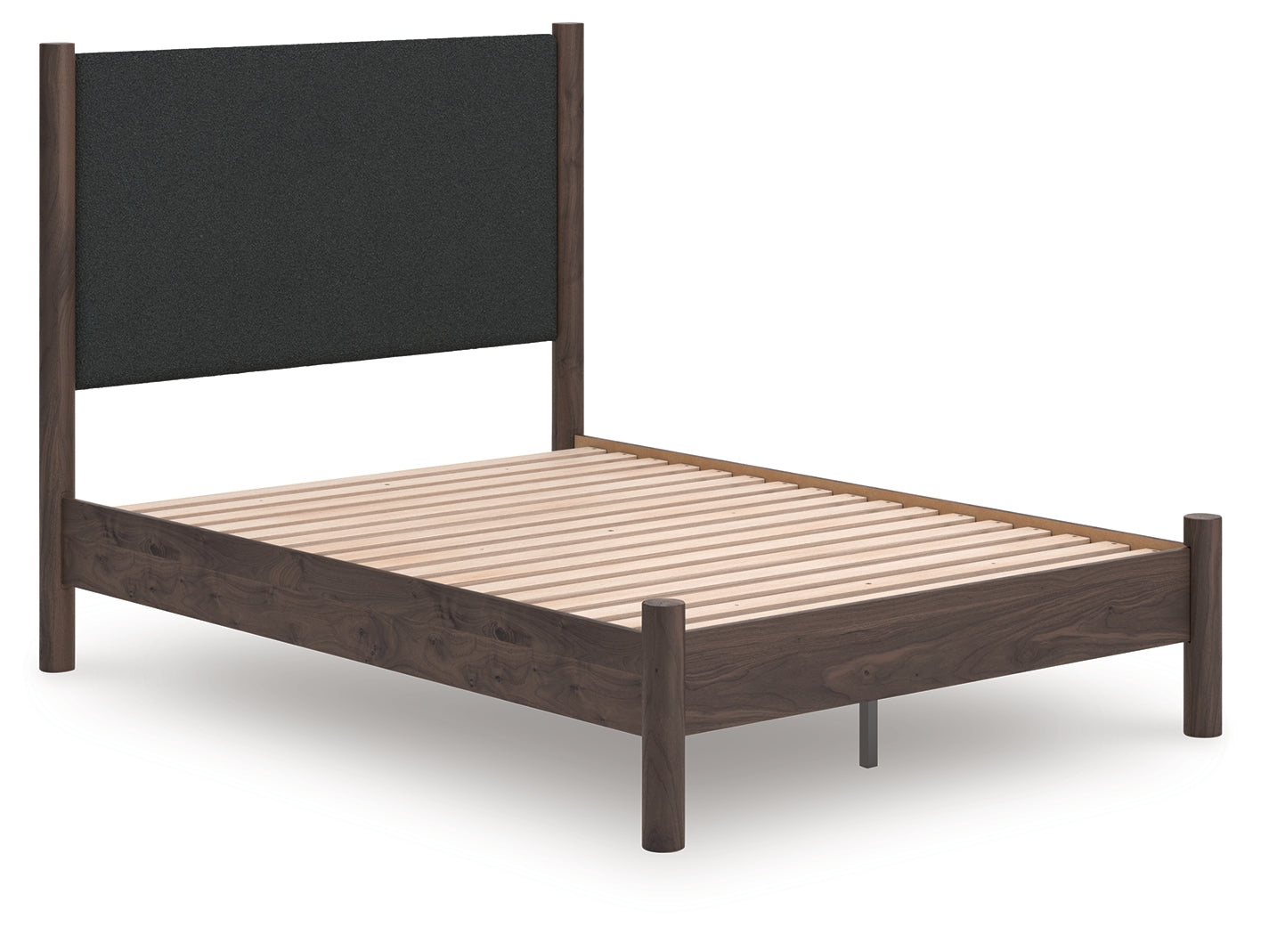 Best Furniture Outlet - Ashley Furniture - Pamytta Bedroom - Full Upholstered Panel Platform Bed / Brown - PCB2614B10