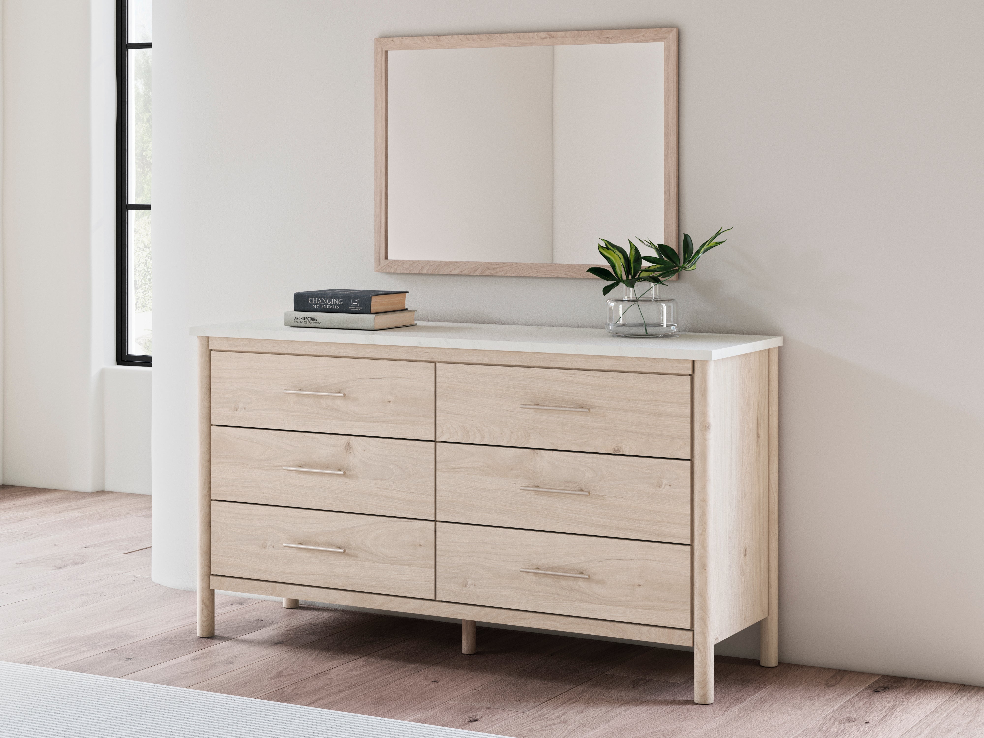 Best Furniture Outlet - Ashley Furniture - Cadmori Bedroom - Dresser and Mirror / Two-tone - B2615B1