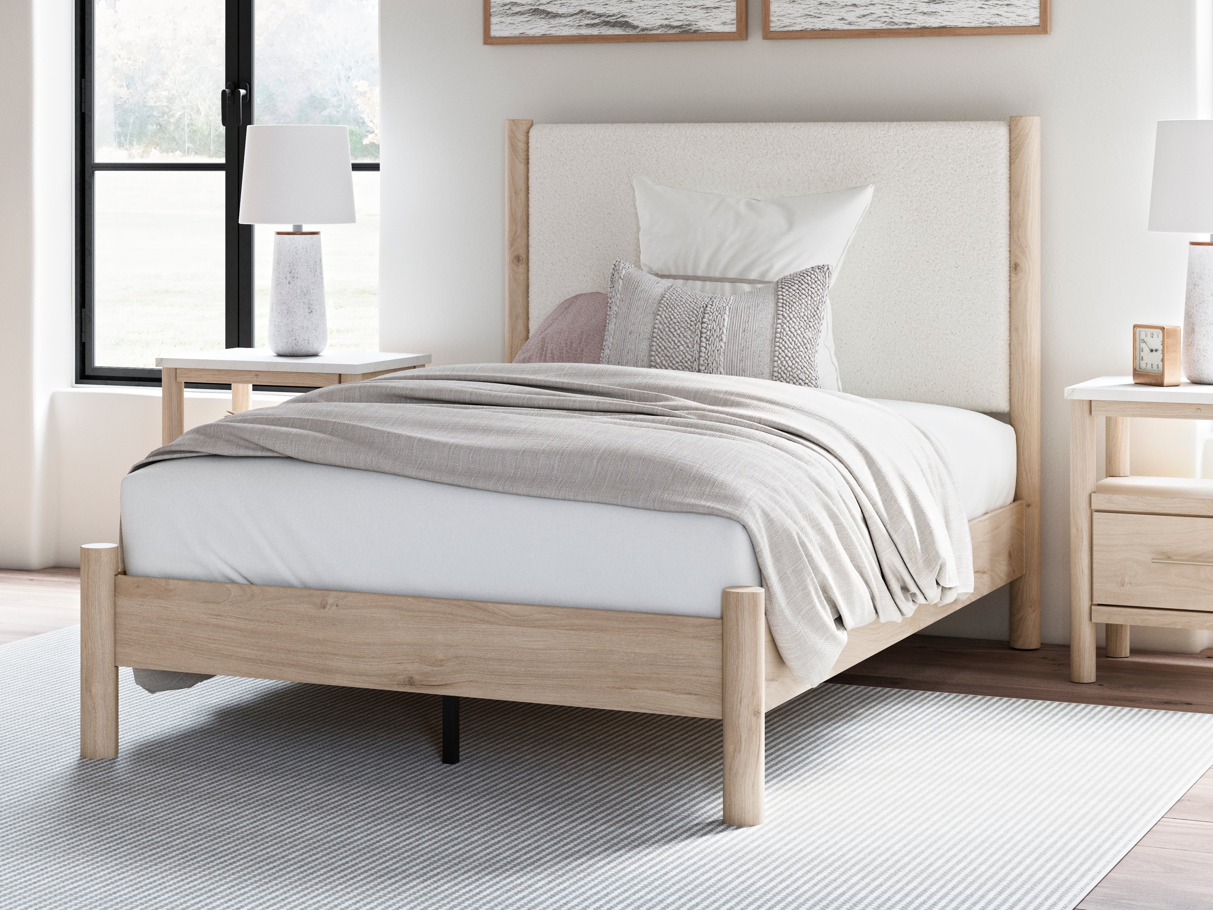 Best Furniture Outlet - Ashley Furniture - Cadmori Bedroom - Full Upholstered Panel Bed / Two-tone - B2615B8