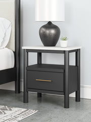 Best Furniture Outlet - Ashley Furniture - Cadmori Bedroom - One Drawer Night Stand / Black/White - B2616-91