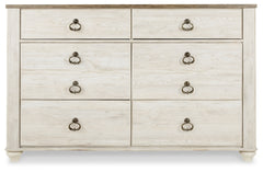 Willowton Queen Sleigh Bed, Dresser and Nightstand