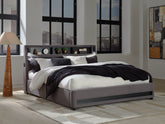 Best Furniture Outlet - Ashley Furniture - Verishaw Bedroom - King Upholstered Bed / Gray - PCB2721B21