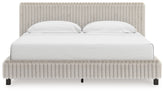 Best Furniture Outlet - Ashley Furniture - Zuraleus Bedroom - King Upholstered Bed / White - PCB3381B13