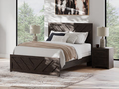 Best Furniture Outlet - Ashley Furniture - Prendonea Bedroom - Queen Panel Bed / Charcoal - B3789B4
