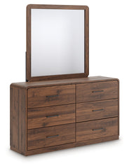 Best Furniture Outlet - Ashley Furniture - Fortlorn Bedroom - Dresser and Mirror / Walnut Brown - PCB386B1