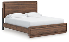 Best Furniture Outlet - Ashley Furniture - Fortlorn Bedroom - California King Panel Bed / Walnut Brown - PCB386B5