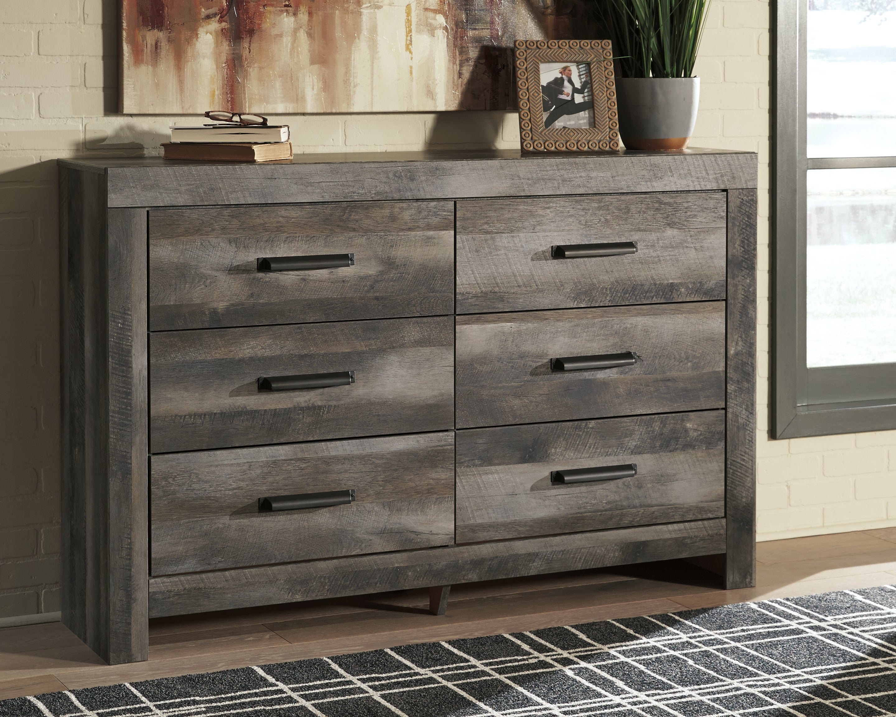 Best Furniture Outlet - Ashley Furniture - Wynnlow Bedroom - Six Drawer Dresser / Gray - B440-31