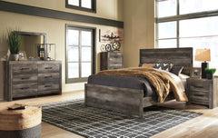Best Furniture Outlet - Ashley Furniture - Wynnlow Bedroom - Queen Panel Bed, Dresser, Mirror, Chest and 2 Nightstands / Gray - B440B41
