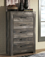 Best Furniture Outlet - Ashley Furniture - Wynnlow Bedroom - Five Drawer Chest / Gray - B440-46