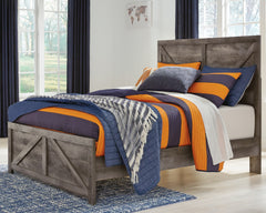 Best Furniture Outlet - Ashley Furniture - Wynnlow Bedroom - Full Crossbuck Panel Bed / Gray - B440B17