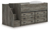 Best Furniture Outlet - Ashley Furniture - Frandern Twin Loft Bed with Drawer Storage - Twin Loft Bed with Drawer Storage / Warm Gray - B4480B26