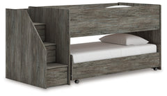 Best Furniture Outlet - Ashley Furniture - Frandern Bedroom - Twin over Twin Loft Bed / Gray - B4480B13