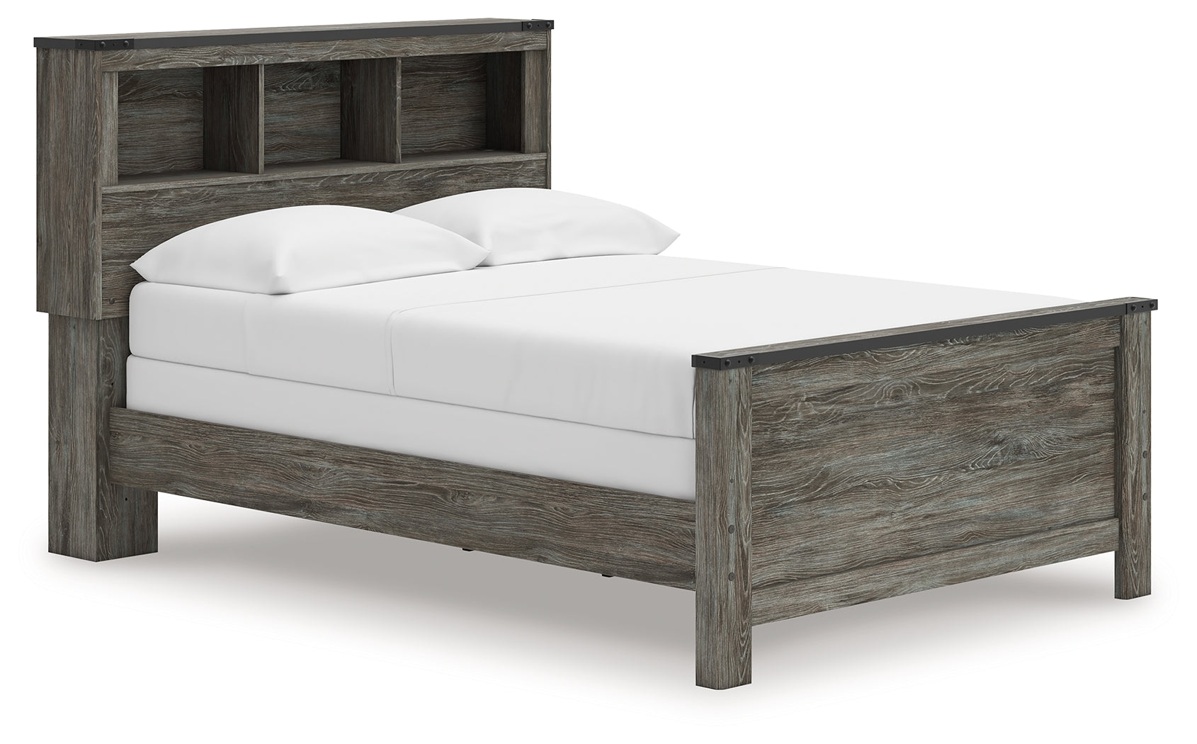 Best Furniture Outlet - Ashley Furniture - Frandern Bedroom - Full Bookcase Panel Bed / Gray - B4480B3