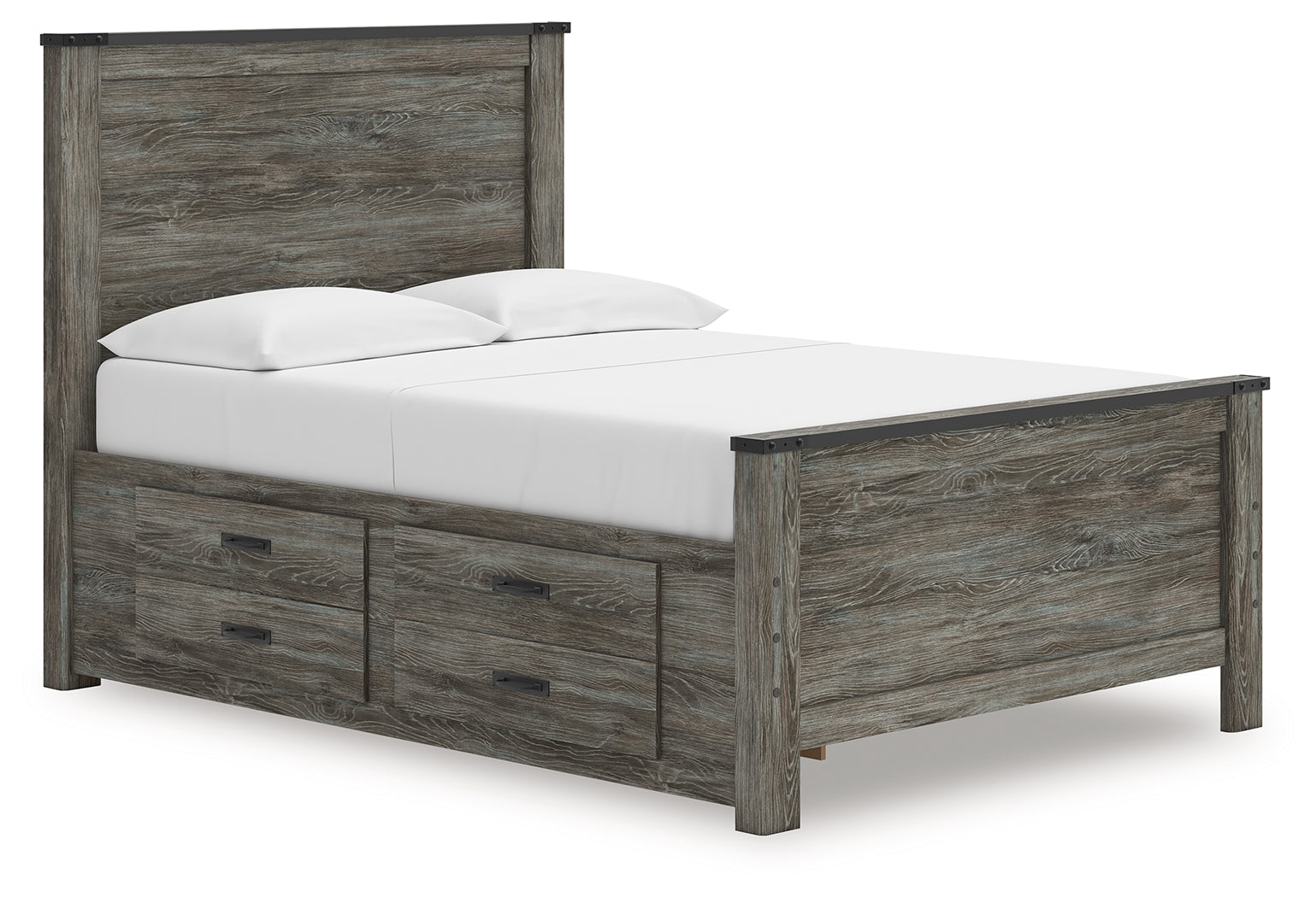 Best Furniture Outlet - Ashley Furniture - Frandern Bedroom - Full Panel Bed with Storage / Black/Gray - B4480B24